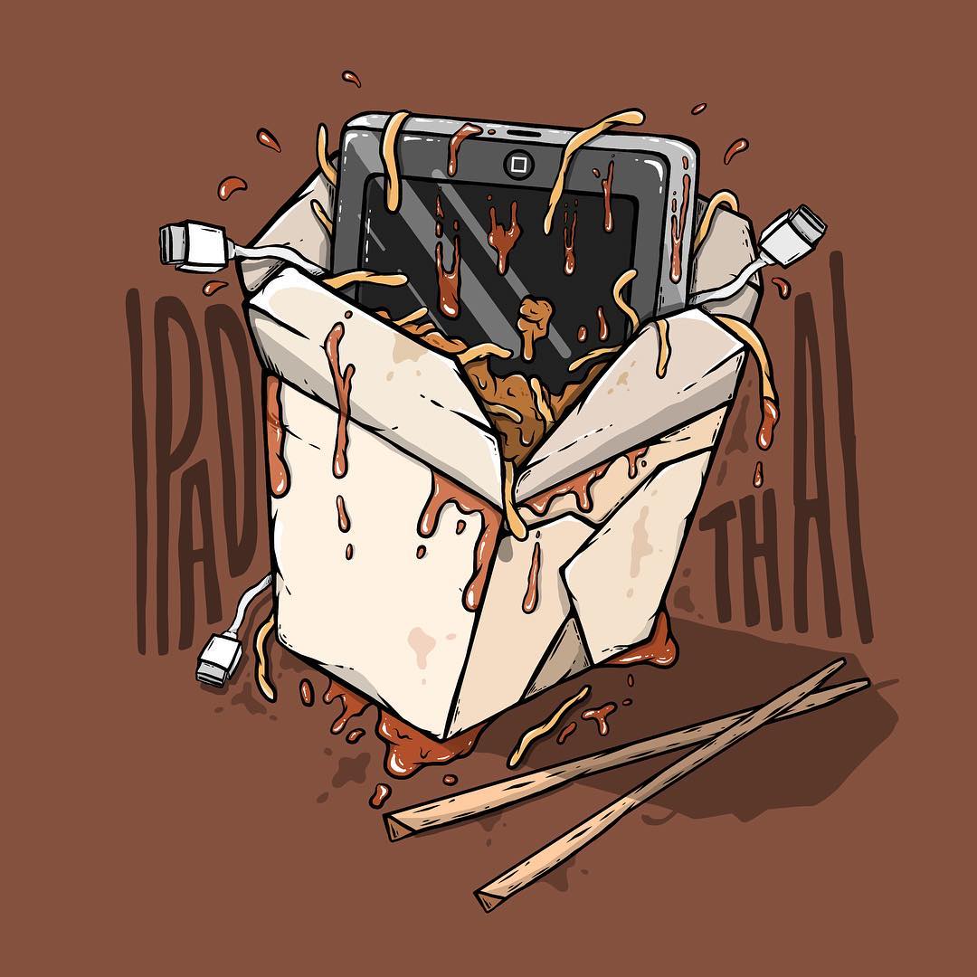 iPad Thai Illustration